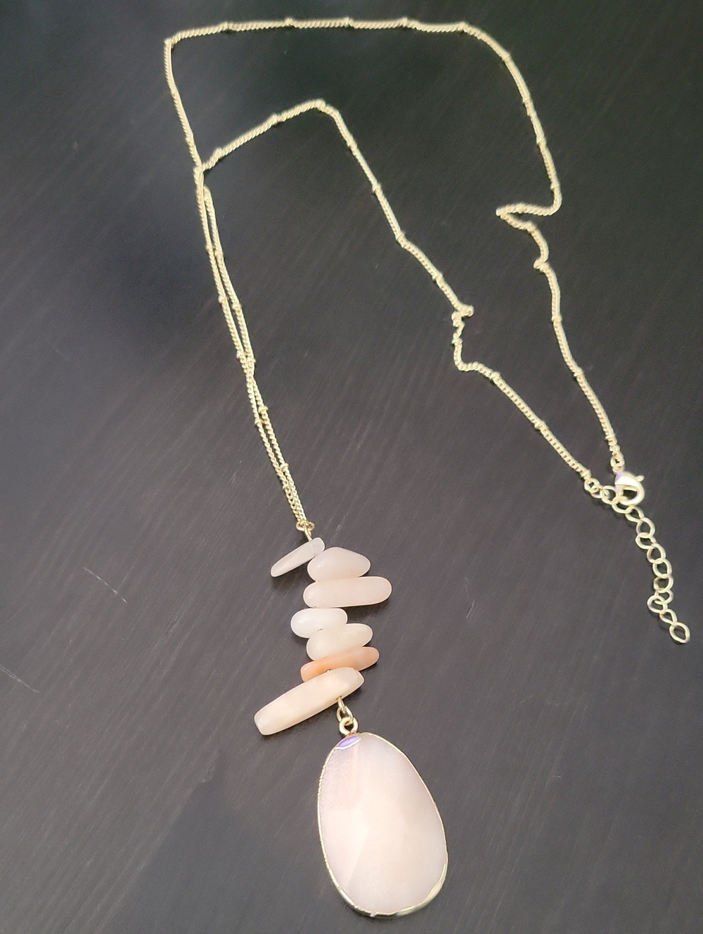 PINK - Gem Stone Pendant Necklace